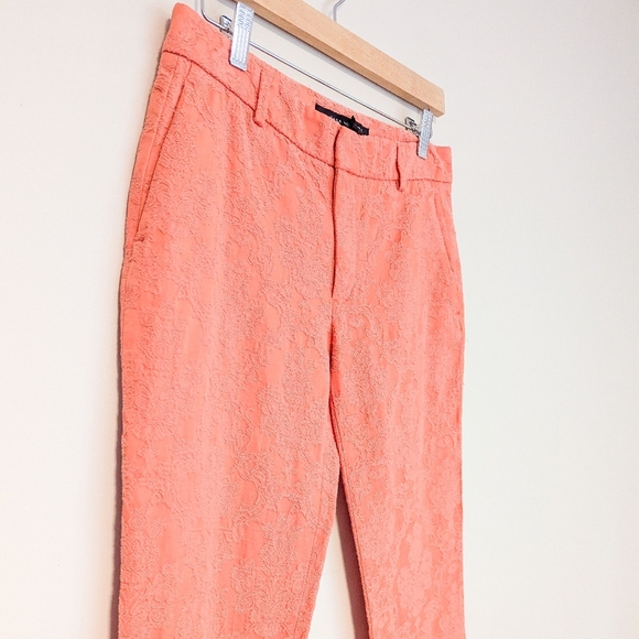 Zara Peach Paisley Capris NWOT - Picture 4 of 4